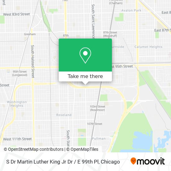 S Dr Martin Luther King Jr Dr / E 99th Pl map