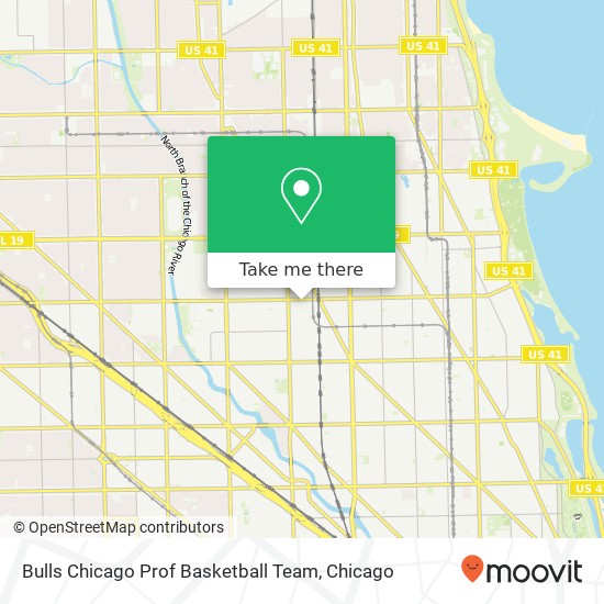 Bulls Chicago Prof Basketball Team map