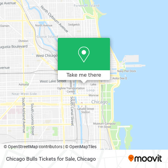 Mapa de Chicago Bulls Tickets for Sale