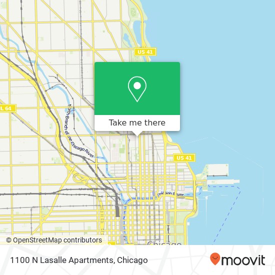 Mapa de 1100 N Lasalle Apartments