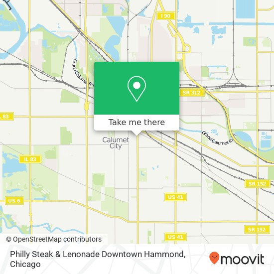 Mapa de Philly Steak & Lenonade Downtown Hammond