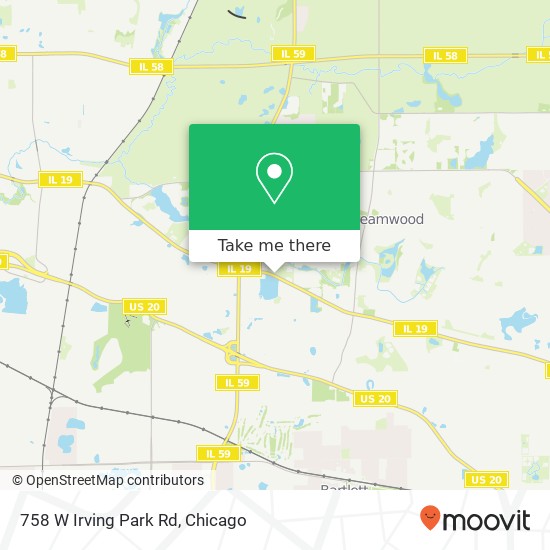 Mapa de 758 W Irving Park Rd