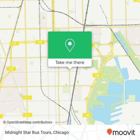 Midnight Star Bus Tours map