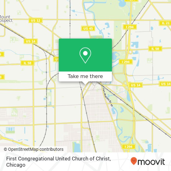 Mapa de First Congregational United Church of Christ