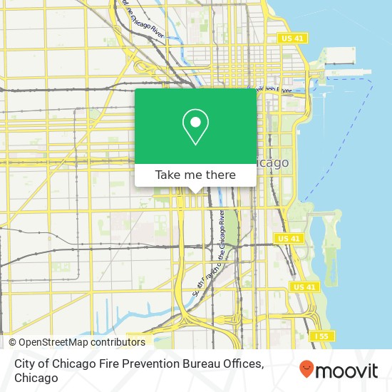 City of Chicago Fire Prevention Bureau Offices map