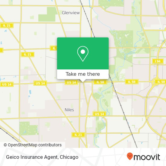 Geico Insurance Agent map