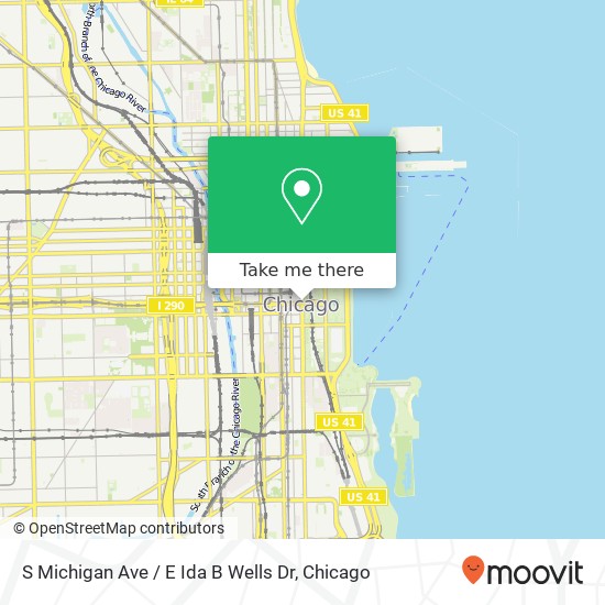 Mapa de S Michigan Ave / E Ida B Wells Dr