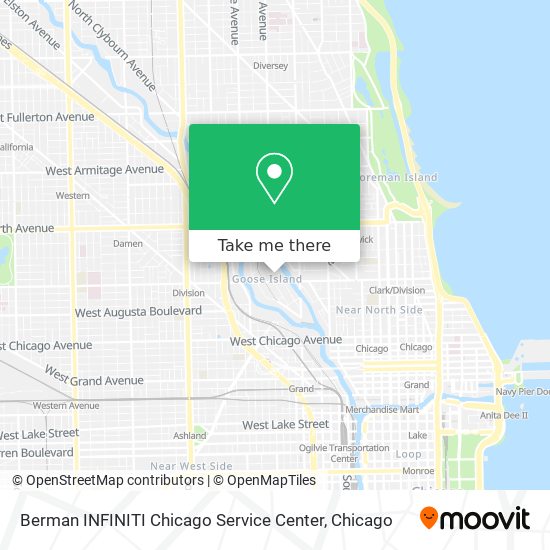 Berman INFINITI Chicago Service Center map