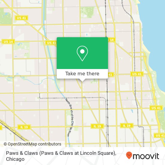 Mapa de Paws & Claws (Paws & Claws at Lincoln Square)