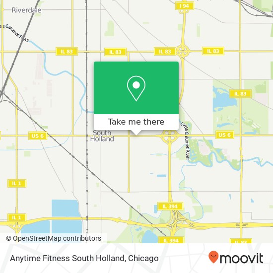 Anytime Fitness South Holland map