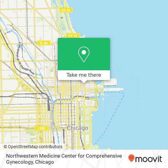 Mapa de Northwestern Medicine Center for Comprehensive Gynecology