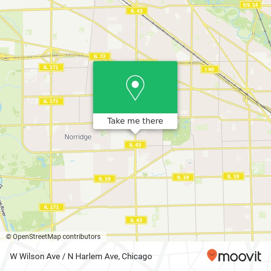 Mapa de W Wilson Ave / N Harlem Ave