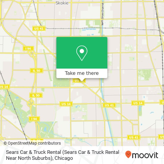 Sears Car & Truck Rental (Sears Car & Truck Rental Near North Suburbs) map