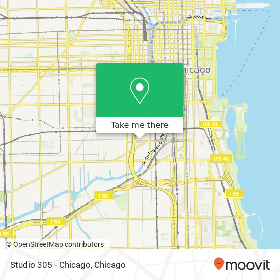 Studio 305 - Chicago map