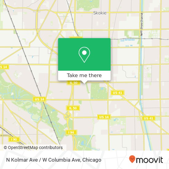 N Kolmar Ave / W Columbia Ave map