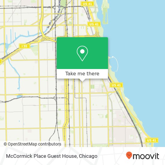 Mapa de McCormick Place Guest House