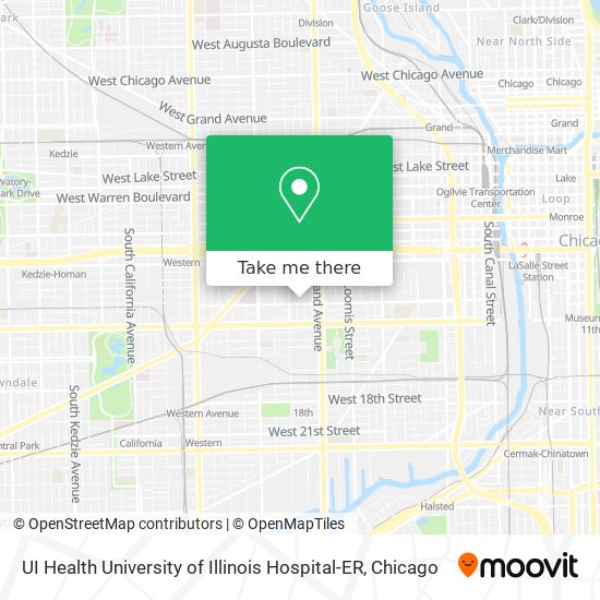 UI Health University of Illinois Hospital-ER map
