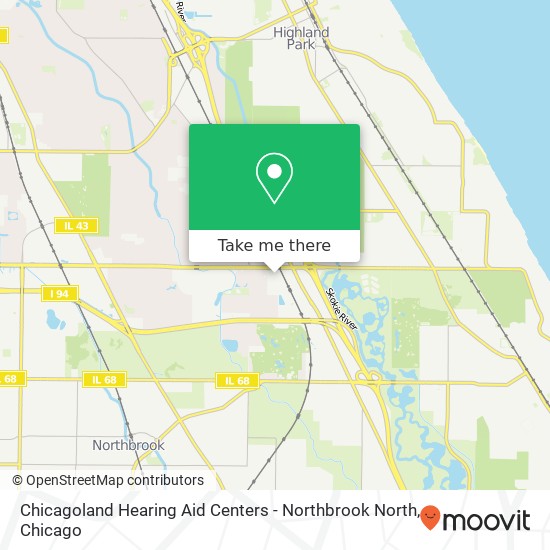 Chicagoland Hearing Aid Centers - Northbrook North map