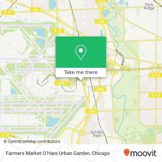 Farmers Market O'Hare Urban Garden map