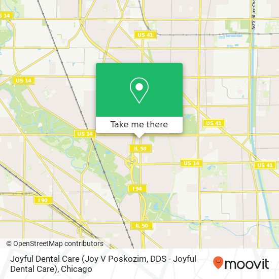 Joyful Dental Care (Joy V Poskozim, DDS - Joyful Dental Care) map