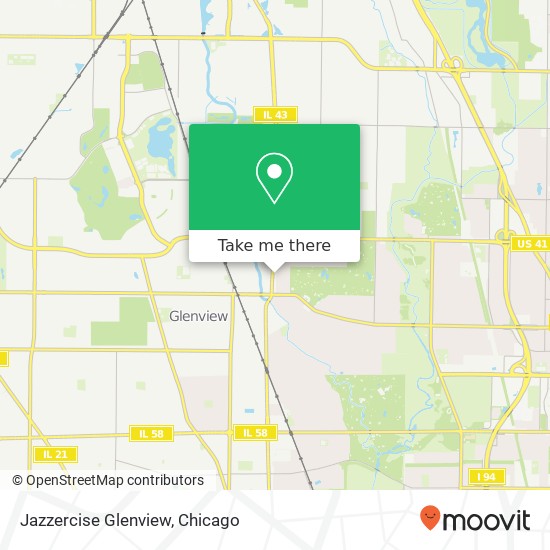 Jazzercise Glenview map