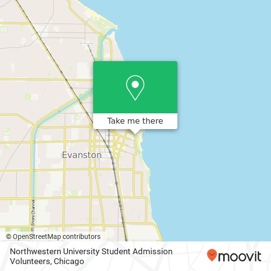 Northwestern University Student Admission Volunteers map