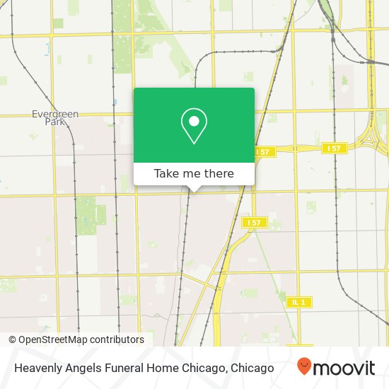 Heavenly Angels Funeral Home Chicago map