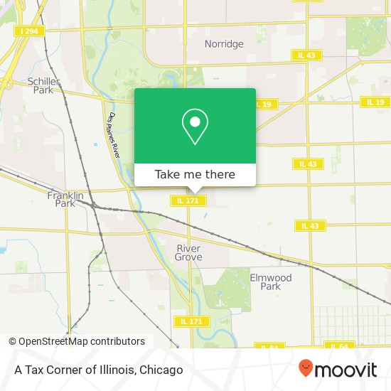 A Tax Corner of Illinois map