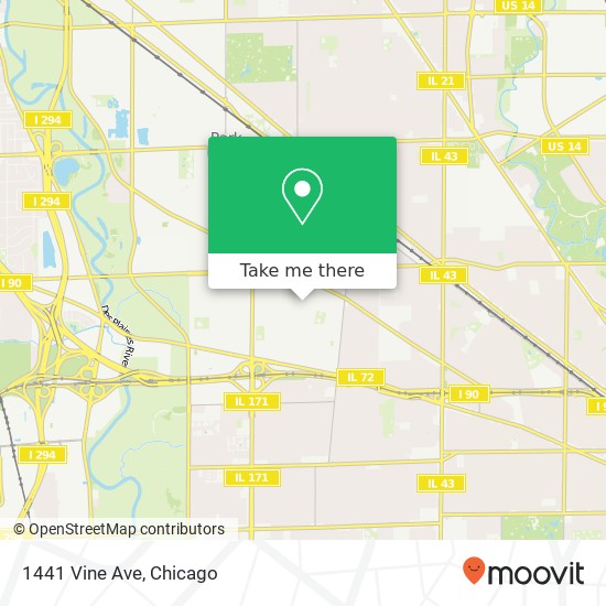 Mapa de 1441 Vine Ave