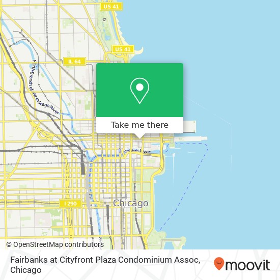 Mapa de Fairbanks at Cityfront Plaza Condominium Assoc