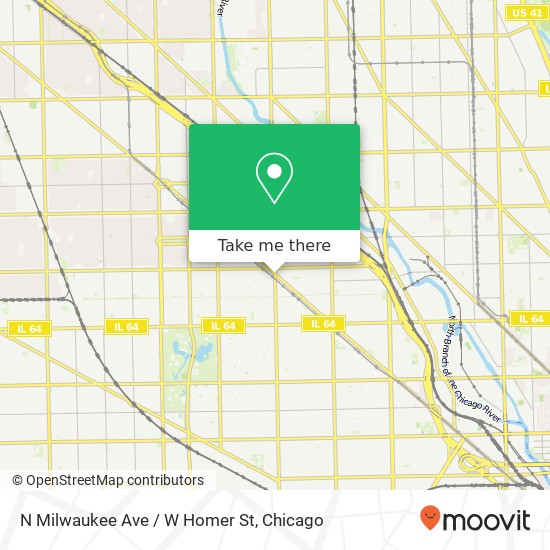 N Milwaukee Ave / W Homer St map