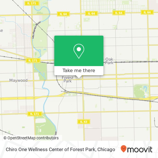 Mapa de Chiro One Wellness Center of Forest Park