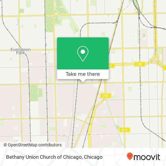 Bethany Union Church of Chicago map