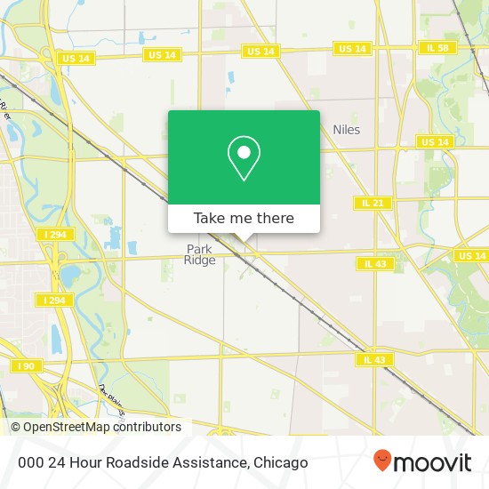 Mapa de 000 24 Hour Roadside Assistance