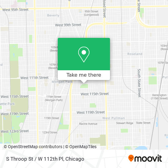 S Throop St / W 112th Pl map