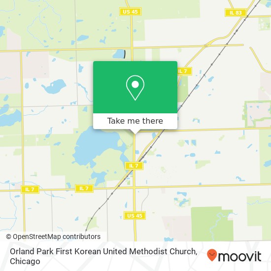 Orland Park First Korean United Methodist Church map