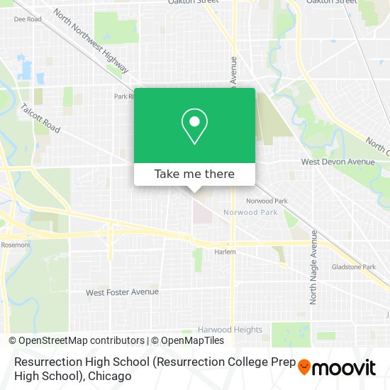 Resurrection High School (Resurrection College Prep High School) map