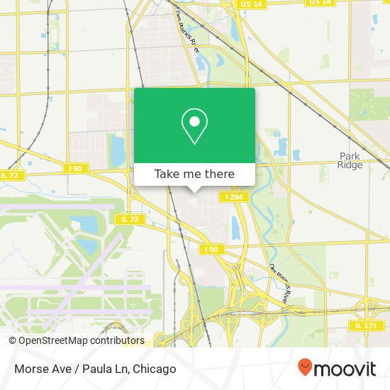 Mapa de Morse Ave / Paula Ln