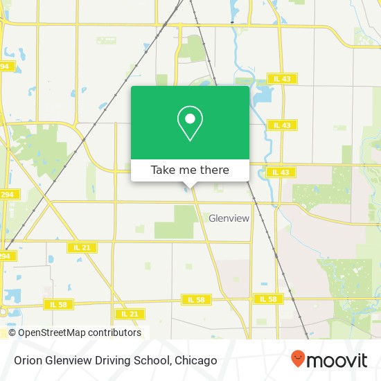 Orion Glenview Driving School map
