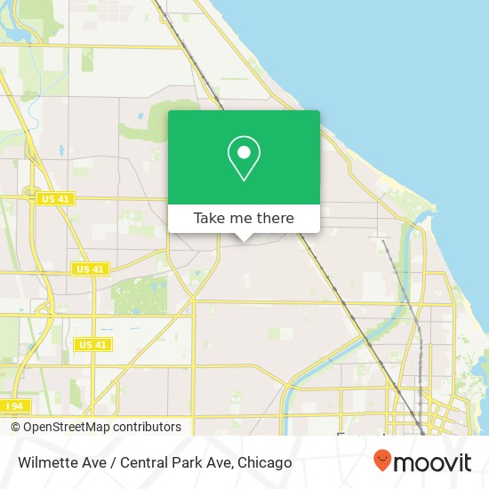 Wilmette Ave / Central Park Ave map