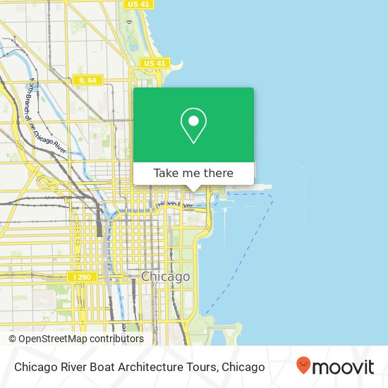 Chicago River Boat Architecture Tours map