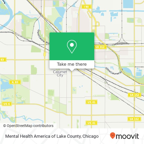 Mapa de Mental Health America of Lake County