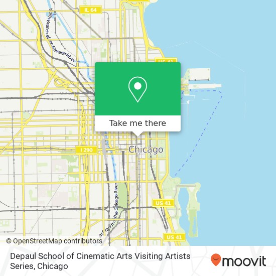 Depaul School of Cinematic Arts Visiting Artists Series map