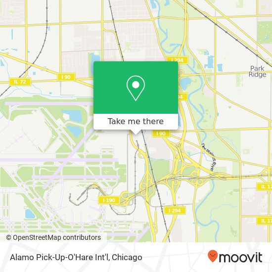 Alamo Pick-Up-O'Hare Int'l map