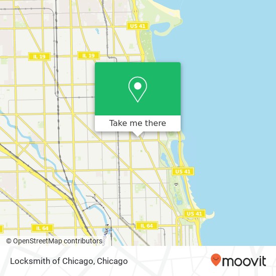 Locksmith of Chicago map