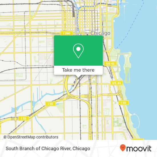 South Branch of Chicago River map