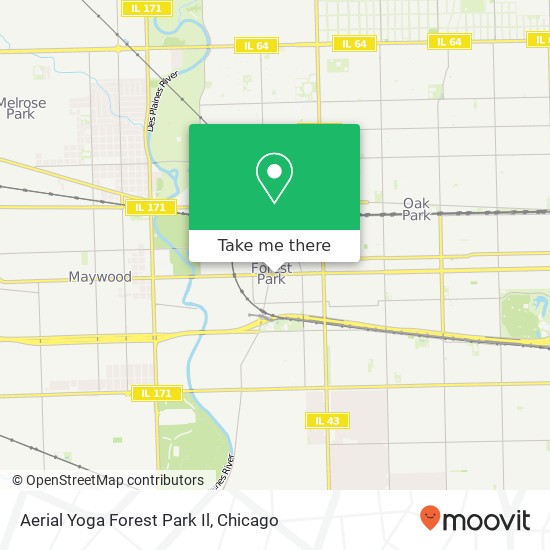 Aerial Yoga Forest Park Il map