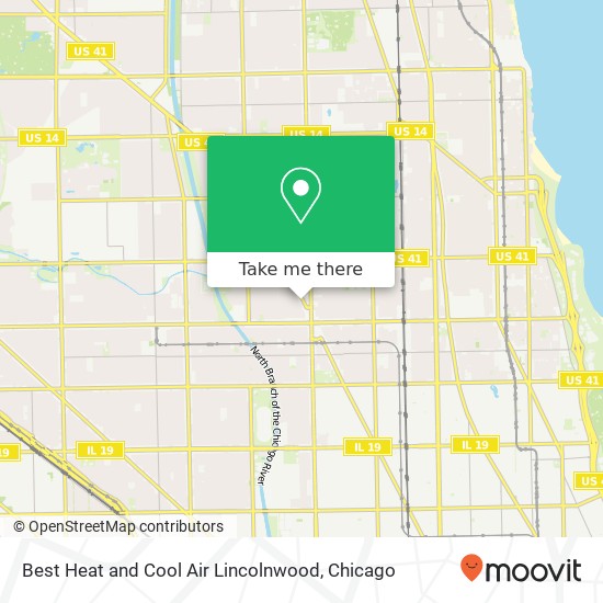 Best Heat and Cool Air Lincolnwood map