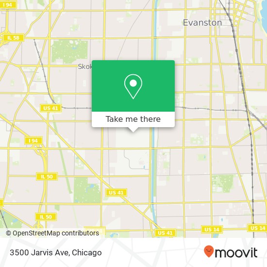 Mapa de 3500 Jarvis Ave