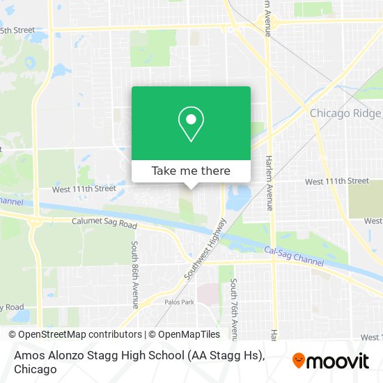 Mapa de Amos Alonzo Stagg High School (AA Stagg Hs)